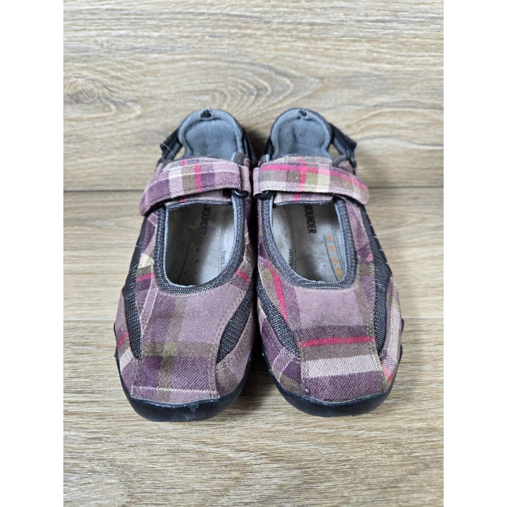 Allrounder By Mephisto Shoes Womens Size 5.5 Red green Plaid Mary Jane (read)